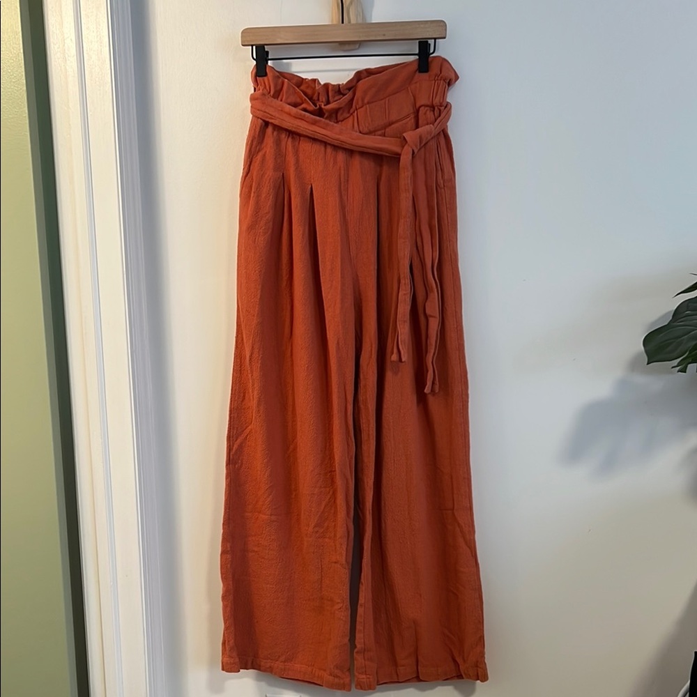 Urban Outfitters Rust Orange Wide-Leg Pants M